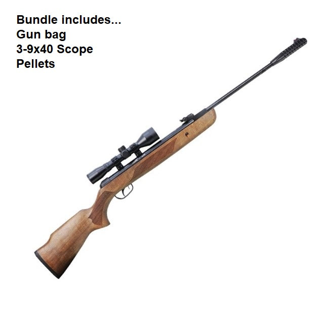 Kral Devil Walnut .22 Spring Airgun Bundle