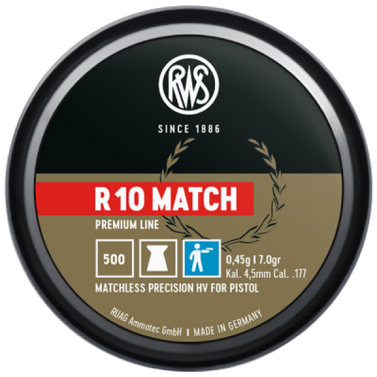 RWS R 10 Match .177 Airgun Pellets